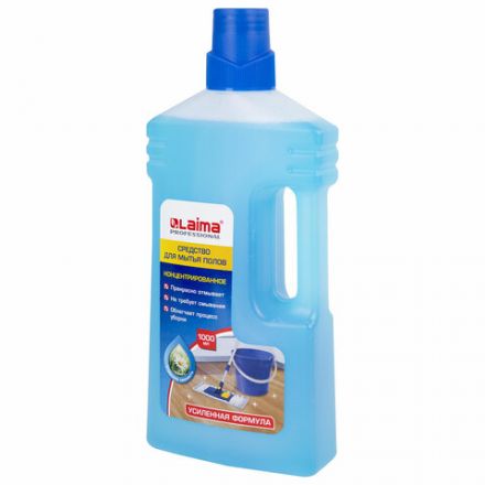 Средство для мытья пола 1 л, LAIMA PROFESSIONAL концентрат, "Утренняя свежесть", усиленная формула, 604796 Средство для мытья пола 1 л, LAIMA PROFESSIONAL концентрат, "Утренняя свежесть", усиленная формула, 604796
