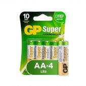 Батарейка GP Super AA/LR6/15A алкалин. бл/4шт