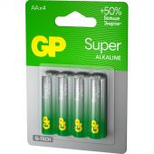 Батарейки GP Super пальчиковые AA LR6 (4 штуки в упаковке) Батарейки GP Super пальчиковые AA LR6 (4 штуки в упаковке)