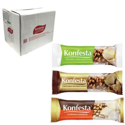 Конфеты KONFESTA ассорти (соленая карамель, шоколадно-ореховая, орехово-сливочная), 1100 г Конфеты KONFESTA ассорти (соленая карамель, шоколадно-ореховая, орехово-сливочная), 1100 г