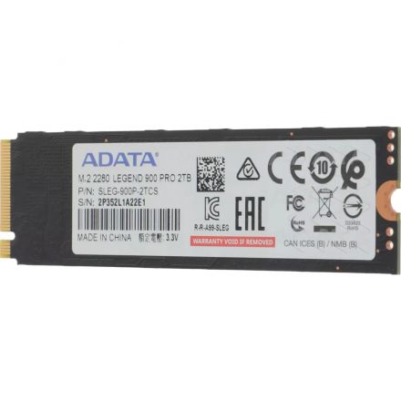 SSD накопитель A-Data PCIe 4.0 x4 2TB SLEG-900P-2TCS Legend 900 Pro