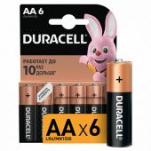 Батарейки КОМПЛЕКТ 6 шт., DURACELL Basic ОРИГИНАЛ, АА (LR6,15А), алкалиновые, пальчиковые, Б0014859 Батарейки КОМПЛЕКТ 6 шт., DURACELL Basic ОРИГИНАЛ, АА (LR6,15А), алкалиновые, пальчиковые, Б0014859