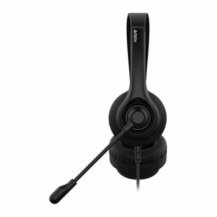 Наушники с микрофоном (гарнитура) A4TECH HU-8, проводные, 2 м, USB, черные, 1874958 Наушники с микрофоном (гарнитура) A4TECH HU-8, проводные, 2 м, USB, черные, 1874958