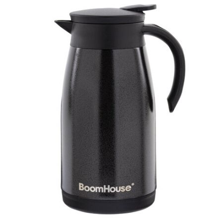 Чайник-термос 1 л, BOOMHOUSE (БУМХАУС) COFFEE BREAK, нержавеющая сталь SUS304, черный, ТЕРМОЧАЙНИК, 700328