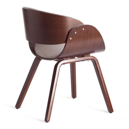 Стул Tetchair LANDO (mod.8036), дерево / ткань, 59х53х75 см, орех/серый Стул Tetchair LANDO (mod.8036), дерево / ткань, 59х53х75 см, орех/серый