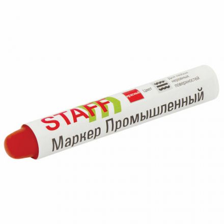 Маркер для промышленной маркировки STAFF ПМ-100 твердый, КРАСНЫЙ, -20 до +40С, 150814 Маркер для промышленной маркировки STAFF ПМ-100 твердый, КРАСНЫЙ, -20 до +40С, 150814