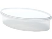 Контейнер п/п 1,3л. овальный с бесцветной крышкой цв. бесцветный