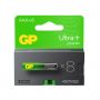 Батарейки КОМПЛЕКТ 8 шт., GP Ultra Plus G-Tech, AAA (LR03), алкалиновые, мизинчиковые, 24AUPA21-2CRB8 Батарейки КОМПЛЕКТ 8 шт., GP Ultra Plus G-Tech, AAA (LR03), алкалиновые, мизинчиковые, 24AUPA21-2CRB8