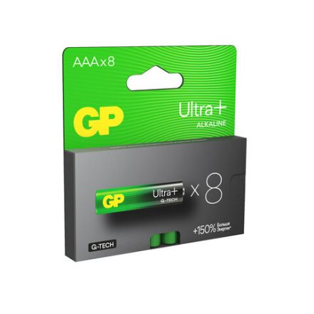 Батарейки КОМПЛЕКТ 8 шт., GP Ultra Plus G-Tech, AAA (LR03), алкалиновые, мизинчиковые, 24AUPA21-2CRB8 Батарейки КОМПЛЕКТ 8 шт., GP Ultra Plus G-Tech, AAA (LR03), алкалиновые, мизинчиковые, 24AUPA21-2CRB8