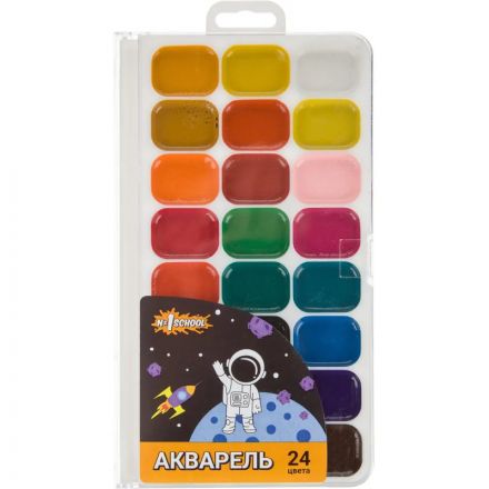 Краски акварельные №1 School Space time, наб. 24 цвета Краски акварельные №1 School Space time, наб. 24 цвета
