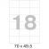 Этикетки самоклеящиеся Promega label (Комус) 70х49,5 мм 18 штук на листе белые (100 листов в упаковке)