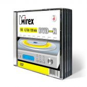 Носители информации DVD-R, 16x, Mirex, Slim/5, UL130003A1F Носители информации DVD-R, 16x, Mirex, Slim/5, UL130003A1F