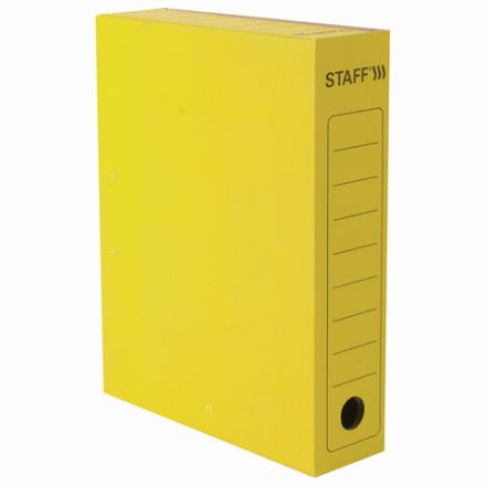 Папка архивная с завязками А4 (325х250 мм), 75 мм, до 700 листов, микрогофрокартон, ЖЕЛТАЯ, STAFF, 128873 Папка архивная с завязками А4 (325х250 мм), 75 мм, до 700 листов, микрогофрокартон, ЖЕЛТАЯ, STAFF, 128873