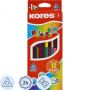 Карандаши цветные Kores Duo 24 цвета (двусторонние) трехгранные с точилкой Карандаши цветные Kores Duo 24 цвета (двусторонние) трехгранные с точилкой