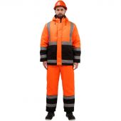 Костюм рабочий зимний муж. зд01-КПК оранж./черн. (р.56-58) 170-176 Костюм рабочий зимний муж. зд01-КПК оранж./черн. (р.56-58) 170-176
