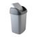 Ведро мусорное с КРЫШКОЙ (качающейся) 14 литров, ПОДВЕСНОЕ, 42х27х21 см, серый/графит, 327, 433270065