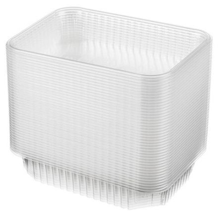 Одноразовый контейнер 500 мл, КОМПЛЕКТ 100 шт., БЕЗ КРЫШКИ, 186х132 мм, прозрачные, ПП, ЮПЛАСТ, ЮУПМ3319 Одноразовый контейнер 500 мл, КОМПЛЕКТ 100 шт., БЕЗ КРЫШКИ, 186х132 мм, прозрачные, ПП, ЮПЛАСТ, ЮУПМ3319