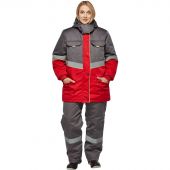 Костюм рабочий зимний женский з43-КПК сер/красн (р.52-54) 170-176 (серия З) Костюм рабочий зимний женский з43-КПК сер/красн (р.52-54) 170-176 (серия З)