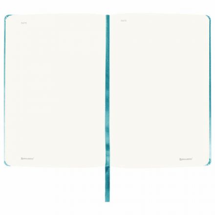 Блокнот-скетчбук А5 (130х210 мм), BRAUBERG ULTRA, балакрон, 80 г/м2, 96 л., без линовки, бирюзовый, 113050