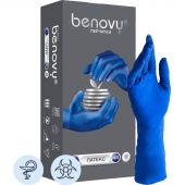 Перчатки медицинские смотровые латексные Benovy High Risk нестерильные неопудренные размер XL (50 штук в упаковке) Перчатки медицинские смотровые латексные Benovy High Risk нестерильные неопудренные размер XL (50 штук в упаковке)