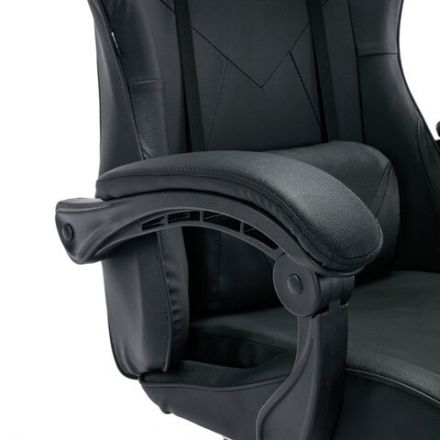 Кресло компьютерное BRABIX "Dexter GM-135", подножка, две подушки, экокожа, черное, 532800