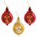Шары новогодние ёлочные "Red & Gold Luxury" 70 предметов, красный/золото, ЗОЛОТАЯ СКАЗКА, 591714