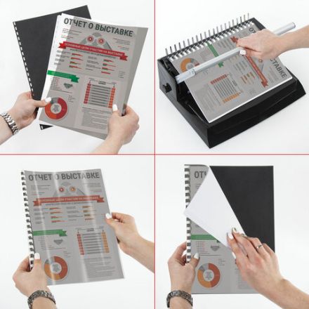 Обложки пластиковые для переплета, А4, КОМПЛЕКТ 100 шт., 150 мкм, прозрачно-дымчатые, BRAUBERG, 530827 Обложки пластиковые для переплета, А4, КОМПЛЕКТ 100 шт., 150 мкм, прозрачно-дымчатые, BRAUBERG, 530827