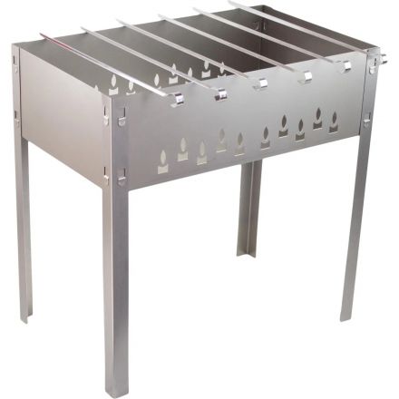Мангал Grillkoff Стандарт 50x30x50 см, сталь 0,6 мм, 6 угл.шамп 40 см, 8