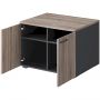 Тумба для оргтех. Комус Мебель К-Loft 241T004 786х616х568 дуб сон.темн/граф