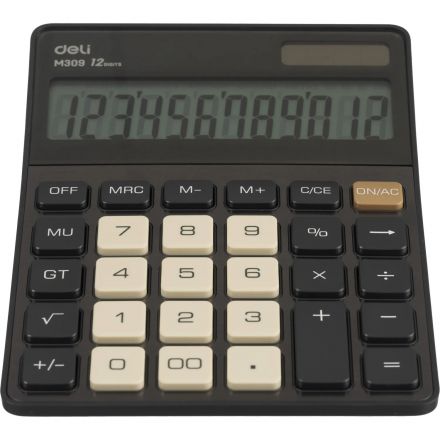 Калькулятор настольный Deli EM309,12 р, дв пит,176,9x124,9x34мм,темно-серый Калькулятор настольный Deli EM309,12 р, дв пит,176,9x124,9x34мм,темно-серый
