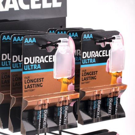 Дисплей для размещения товара настольный поворотный DURACELL, 2х2х3 крючка, 70000269 Дисплей для размещения товара настольный поворотный DURACELL, 2х2х3 крючка, 70000269