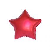 Воздушный шар, 45см, ПатиБум, "Звезда. Красный", фольгированный
