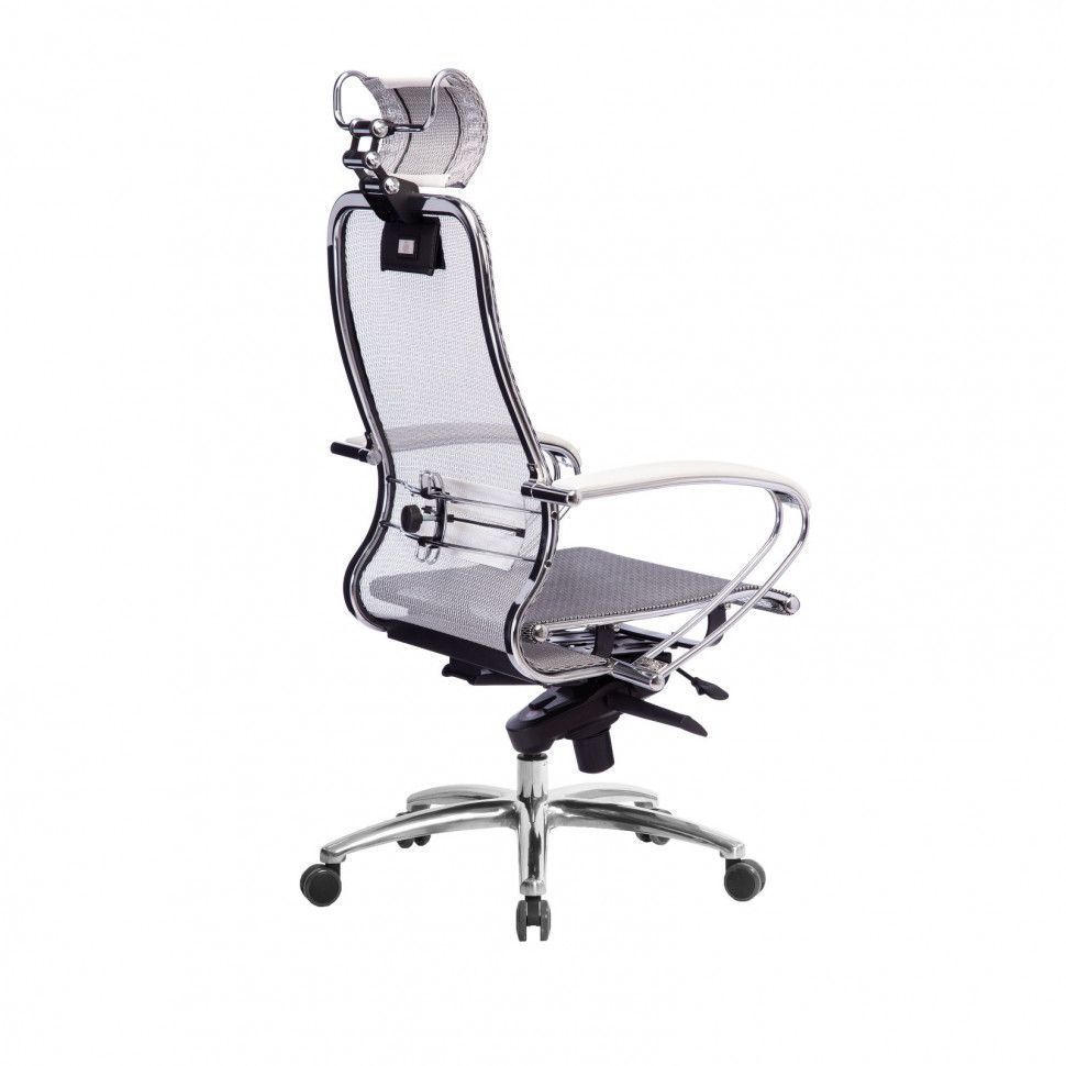 Кресло офисное метта su b 10 хром ткань сетка сиденье и спинка мягкие черное