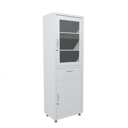 Шкаф медицинский Hilfe МД 1 1760/R-1 (металл/стекло, 600х400х1850 мм)