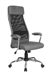 Кресло RCH 8206HX Серая ткань/Чёрная сетка