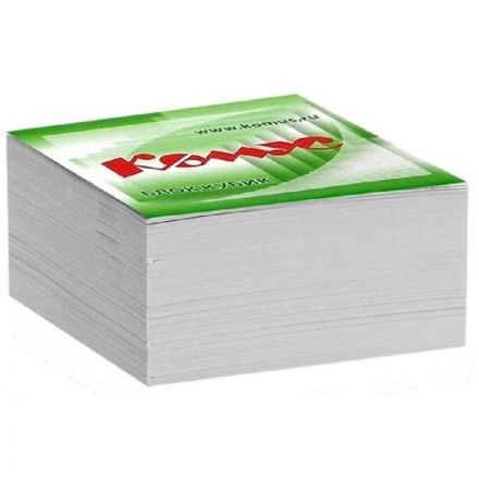 Блок для записей КОМУС запасной 9х9х5 белый блок 100 г, 100 Блок для записей КОМУС запасной 9х9х5 белый блок 100 г, 100