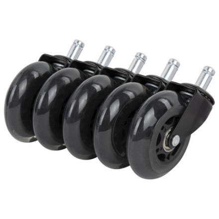 Колеса (ролики) BRABIX для кресла мягкие, резиновые, d 76 мм, КОМПЛЕКТ 5 шт., шток d 11 мм, в коробе, 532524 Колеса (ролики) BRABIX для кресла мягкие, резиновые, d 76 мм, КОМПЛЕКТ 5 шт., шток d 11 мм, в коробе, 532524