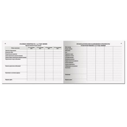 Медицинская карта "История развития ребенка, форма 112, 96 л., твердая, А5 (205х150 мм), универсальная, STAFF, 130173