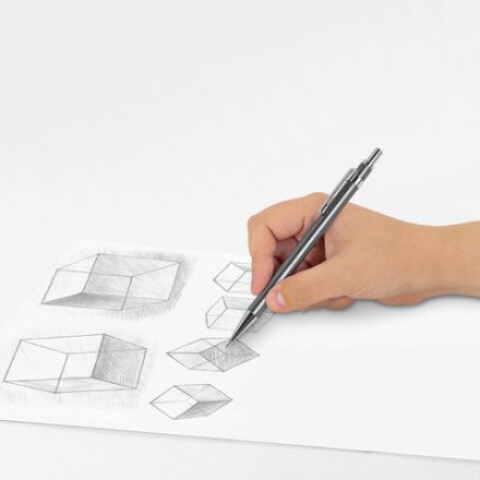 Карандаш механический 0,5 мм, HB, BRAUBERG "CHROME", металлический корпус, 181977 Карандаш механический 0,5 мм, HB, BRAUBERG "CHROME", металлический корпус, 181977