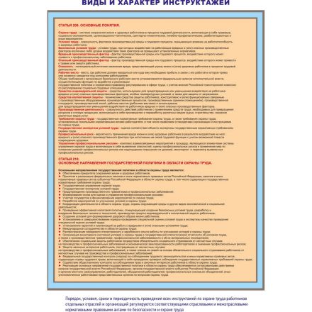 Информационный стенд-плакат Организация обучения охране труда 430х470