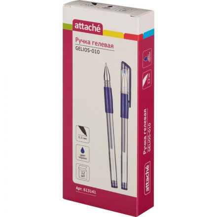 Ручка гелевая Attache Gelios-010 синяя (толщина линии 0.5 мм) Ручка гелевая Attache Gelios-010 синяя (толщина линии 0.5 мм)