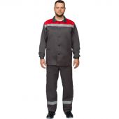 Костюм рабочий летний муж. л16-КПК с СОП сер/крас (р.64-66) 170-176