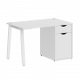 Home Office Стол письменный VR.SP-3-118.1.A Белый/Белый металл 1180*720*750