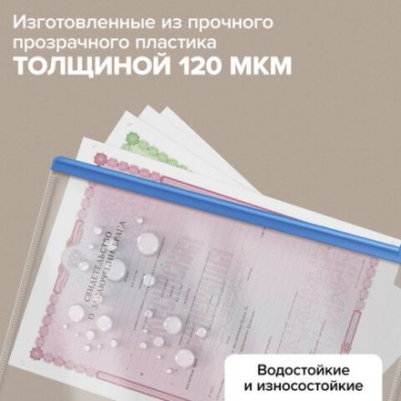 Папка-конверт СУПЕР КОМПЛЕКТ на молнии, 12 штук, А4 (335х238 мм), BRAUBERG, 271346 Папка-конверт СУПЕР КОМПЛЕКТ на молнии, 12 штук, А4 (335х238 мм), BRAUBERG, 271346