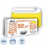 Конверт Packpost Пинья E65 90 г/кв.м желтый стрип (50 штук в упаковке)
