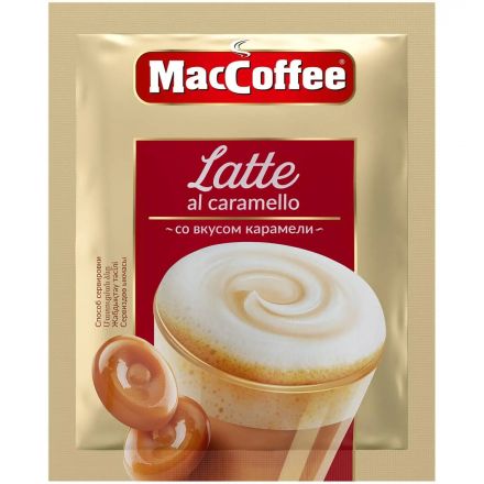 Кофейный напиток MacCoffee Latte Al Caramello со вкус карамели 22гx20шт/уп