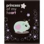 Тетрадь общая А5 48л №1School Princess,клет,скреп, ВД-лак