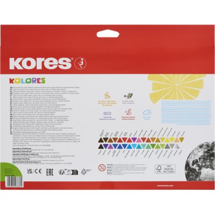 Карандаши цветные 36цв 3-гран,точилка Kores 93336.01