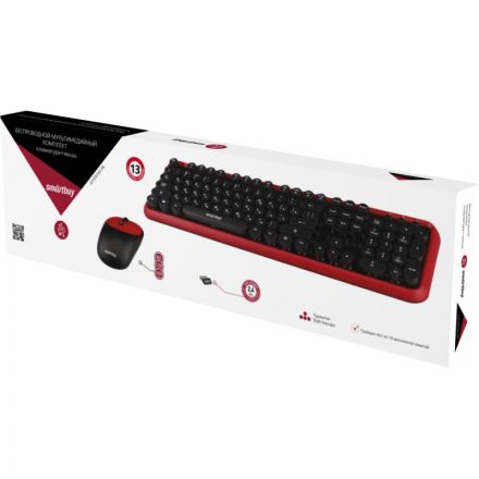 Набор клавиатура+мышь Smartbuy 620382AG черно-красный (SBC-620382AG-RK)