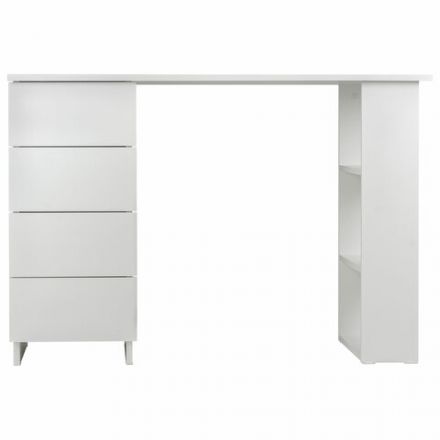 Стол письменный/компьютерный BRABIX "Scandi CD-016", 1100х500х750 мм, 4 ящика, белый, 641891, ЦБ013707-1